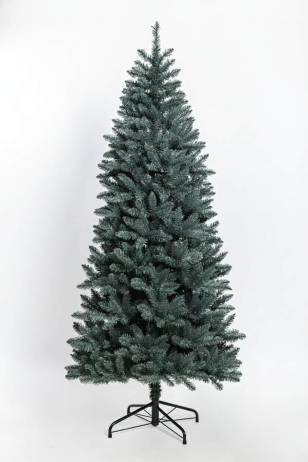 7' Tribeca Blue Spruce Slim Artificial Christmas Tree Unlit