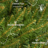 YorkshireFir 7.5' Yorkshire Fir Slim Artificial Christmas Tree with 500 Warm White LED Lights
