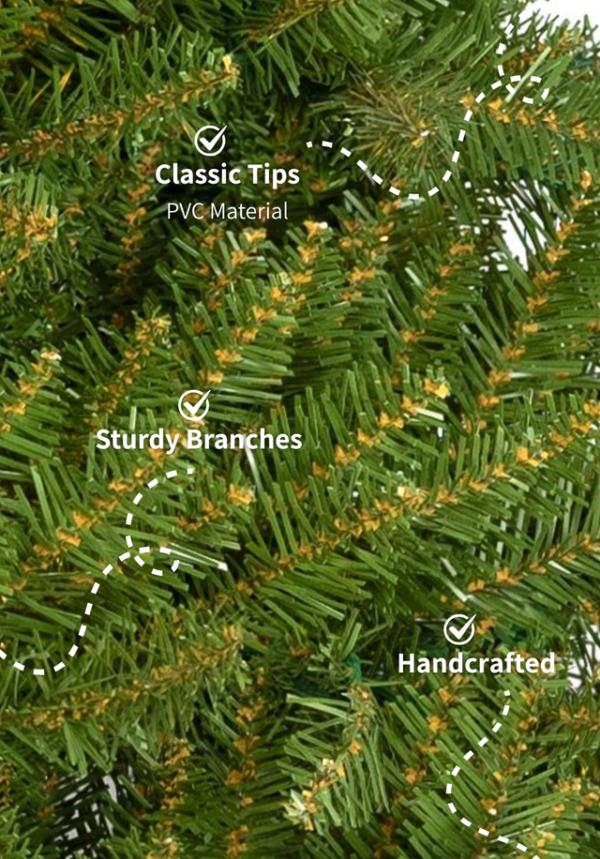 7.5' Yorkshire Fir Artificial Christmas Tree with 600 Warm White LED Lights