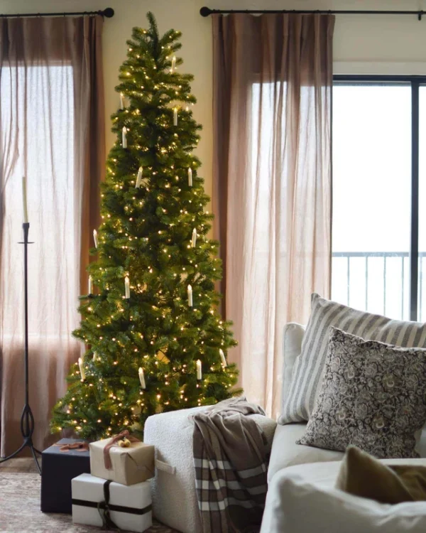 everyday.addy--snowflakes--2022-11-18-03-19-09--instagram_a329f5ab-57e3-4b5a-ad38-529413f2c548 9' King Douglas Fir Slim Artificial Christmas Tree Unlit