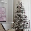 famdcor--holly-jolly-santa--2024-12-01-03-40-53--instagram 9' King Noble Flock Artificial Christmas Tree with 700 Warm White LED Lights