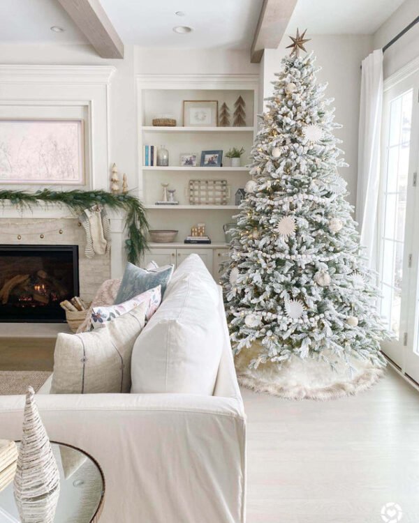 10' King Fraser Fir Artificial Christmas Tree with 2100 Warm White & Multi-Color LED Lights