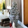 3' King Flock® Artificial Christmas Tabletop Tree Unlit